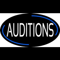 White Auditions Neonskylt