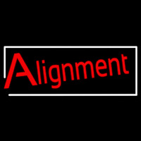 White Border Alignment Neonskylt