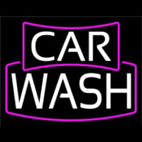 White Car Wash Neonskylt
