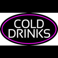 White Cold Drinks Neonskylt