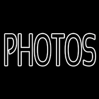 White Double Stroke Photo Neonskylt