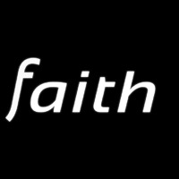 White Faith Neonskylt
