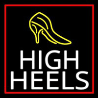 White High Heels With Sandal Neonskylt