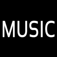 White Music Mike Neonskylt