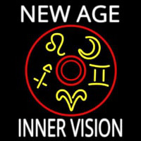 White New Age Inner Vision Neonskylt