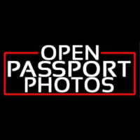 White Open Passport Photos With Red Border Neonskylt