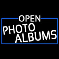 White Open Photo Albums With Blue Border Neonskylt