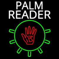 White Palm Reader With Logo Neonskylt