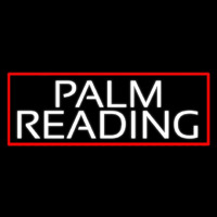 White Palm Reading Red Border Neonskylt
