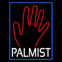 White Palmist Red Palm Neonskylt