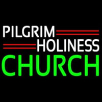 White Pilgrim Holiness Green Church Neonskylt