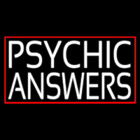 White Psychic Answers Neonskylt