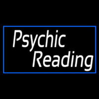 White Psychic Reading With Border Neonskylt