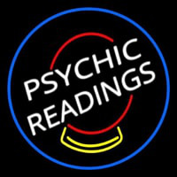 White Psychic Readings Crystal Neonskylt