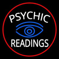 White Psychic Readings With Blue Eye Neonskylt