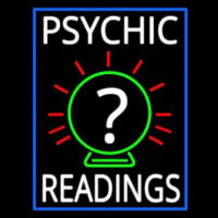 White Psychic Readings With Border Neonskylt