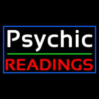 White Psychic Red Readings With Border Neonskylt