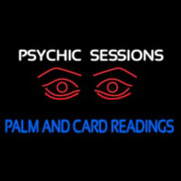 White Psychic Sessions With Red Eye Neonskylt