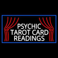 White Psychic Tarot Card Readings Neonskylt