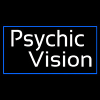 White Psychic Vision Neonskylt