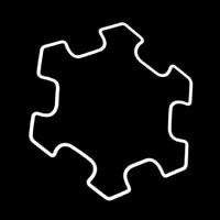 White Round Designlogo Neonskylt