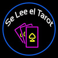 White Se Lee El Tarot And Cards Logo Neonskylt