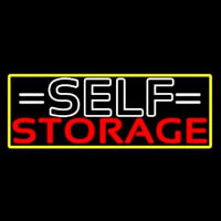 White Self Storage Block With Border Neonskylt