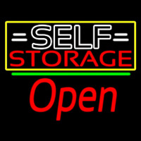 White Self Storage Block With Open 2 Neonskylt