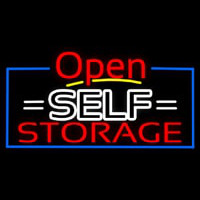 White Self Storage Block With Open 4 Neonskylt