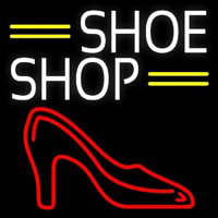 White Shoe Shop Neonskylt