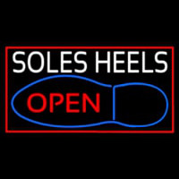 White Soles Heels Open Neonskylt