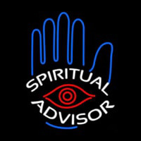 White Spiritual Advisor Neonskylt