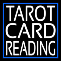 White Tarot Card Reading Neonskylt