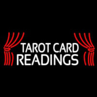 White Tarot Card Readings Neonskylt