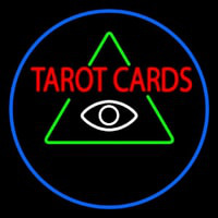 White Tarot Cards Logo Neonskylt