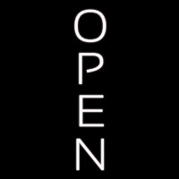 White Vertical Neonskylt