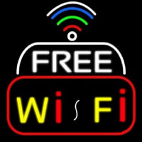 Wifi Free Block With Phone Number Neonskylt