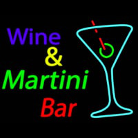 Wine and Martini Bar Real Neon Glass Tube Neonskylt