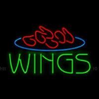 Wings Food Neonskylt