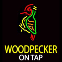 Woodpecker Hard Cider On Tap Neonskylt