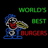 Worlds Best Burgers Neonskylt