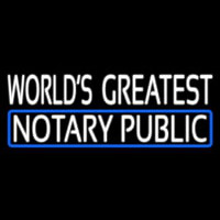 Worlds Greatest Notary Public Neonskylt