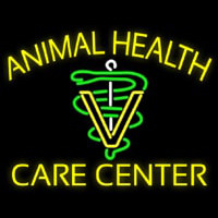 Yellow Animal Health Care Center Neonskylt