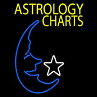Yellow Astrology Charts Neonskylt
