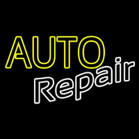 Yellow Auto White Repair Neonskylt