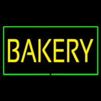 Yellow Bakery Rectangle Green Neonskylt