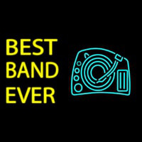 Yellow Best Band Ever Neonskylt