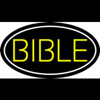 Yellow Bible Neonskylt