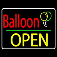 Yellow Block Open Balloon Neonskylt