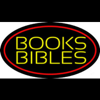 Yellow Books Bibles Neonskylt